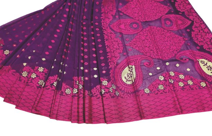 Halfsilk traditional Jamdani saree for women/tangail Jamdani saree