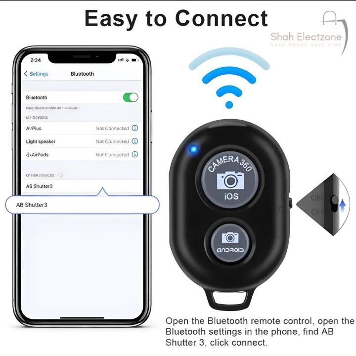 BLUETOOTH%20Wireless%20SHUTTER%20CAMERA%20REMOTE%20CONTROL%20SELFIE%20BUTTON%20SELF-TIMER%20For%20All%20Android%20iOS%20Devices%20-%20Image%204