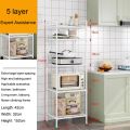 Floor-Standing Microwave Storage Rack Multi Layer Shelf Kitchen With Pulley Trolley Punch-Free Easy To Assemble Kitchen Storage. 