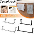 Towel Rack Over Door Towel Bar Hanging Holder Stainless Steel Kitchen Cabinet Bathroom Towel Rag Rack Home Organizer Hanger.