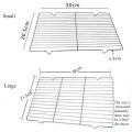 304 Stainless Steel Baking Tray Set with Grill Metal Rectangular Cooling Rack Grilling Tools BBQ for Kitchen Outdoor Camping.