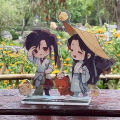 2Pcs Tian Guan Ci Fu Ring Heaven Official’s Blessing Hua Cheng Xie Lian Cosplay Stand Acrylic Figure Standing Desk Decoration. 