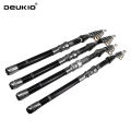 DEUKIO Portable Telescopic Travel Fishing Rod Carbon Fiber Spinning Rod 1.8M-2.7M Rock Fishing Pole with Reel Seat for Carp. 