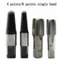 4 Points/6 Points Single Head Faucet Extractor Thread Repair Tap Broken Water Pipe Removal Thread Repair Tool Accessories. 