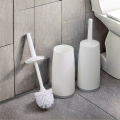 WORTHBUY Splash Proof Handle Toilet Brush With Base Soft Bristle Plastic Toilet Cleaning Brush Bathroom Toilet Cleaning Tools. 