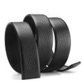 2Pcs Men's Belt Without Buckle 3.5cm/1.37inch Width Brand High End Belts Black Soft PU Leather Men Belts Body No Buckle Strap.