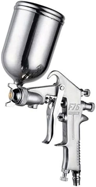 F75-G Professional Paint Spray Gun Sprayer Pneumatic Airbrush 1.5Mm Nozzle Automotive Painting Car Furniture Construction Painting tools Silver for for car painting, wall painting, artistic drawing, inkjet tattoo, arts crafts, model making
