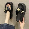 Women's Flip-Flops for Outdoor Wear, Ultra-Light Eva Material, Thick-Soled, Non-Slip, Wear-Resistant, Summer New Versatile Fashion Flip-Flops for Shopping and Beach.