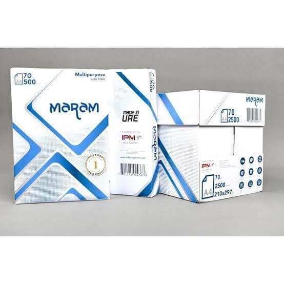 A4 Size 70gsm Maram Printing Paper (1Rim 500 Pages ) Super Quality Use in Photoshops Etc