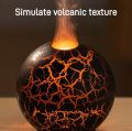 Creative Planet Aromatherapy Air Humidifier USB Essential Oil Diffuser Colorful Flame Lamp Home Desktop Mini Aroma Diffuser. 