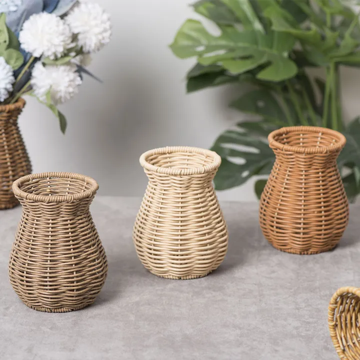Handwoven%20Plastic%20Rattan%20Flower%20Vase%20For%20Dried%20Flowers%20Creative%20Household%20Decoration%20Centerpiece%20Office%20Effect%20Chic%20Flower%20Pot%20-%20Image%203