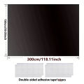 95-98% Blackout Curtain DIY Portable Travel Removable Blocking Darkest Window Film Cloth Self-adhesive Window Shades.