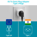 2 Europe to US, Italy, Switzerland, South Africa travel adapter plugs, 2-pin wall socket adapter, travel-friendly power adapter. 