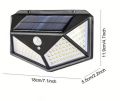 100 LED Solar Wall Lamp 4 Sides 270° angle Luminous With Motion Sensor Human Induction Courtyard Waterproof Stairs Outdoor Wall Light. 