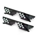Design Funny Mosaic Sunglasses Thug Life Sun Glasses Pixel Black Retro Gamer Robot Sunglasses Birthday Party Cosplay Favors. 
