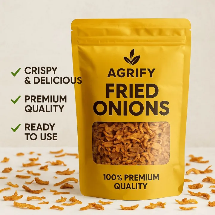 Agrify Fried Onions – Crispy Golden Brown | 100% Natural | Ready to Use ...