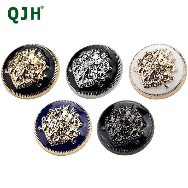 10pcs British College Style Suit Buttons Vintage Pattern Golden Coat Jacket Buttons Sewing Accessories Handmade DIY Shirt Button