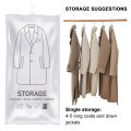 Hanging Vacuum Storage Bags Space Saving Vacuum Seal with Hanger Clothes Compression Storage Bag for Clothes Suits Dress Jacket. 
