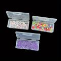 4 Adjustable Dividers Clear Plastic Storage Organizer Box - Craft & Sewing Supplies Container with Removable Compartments.