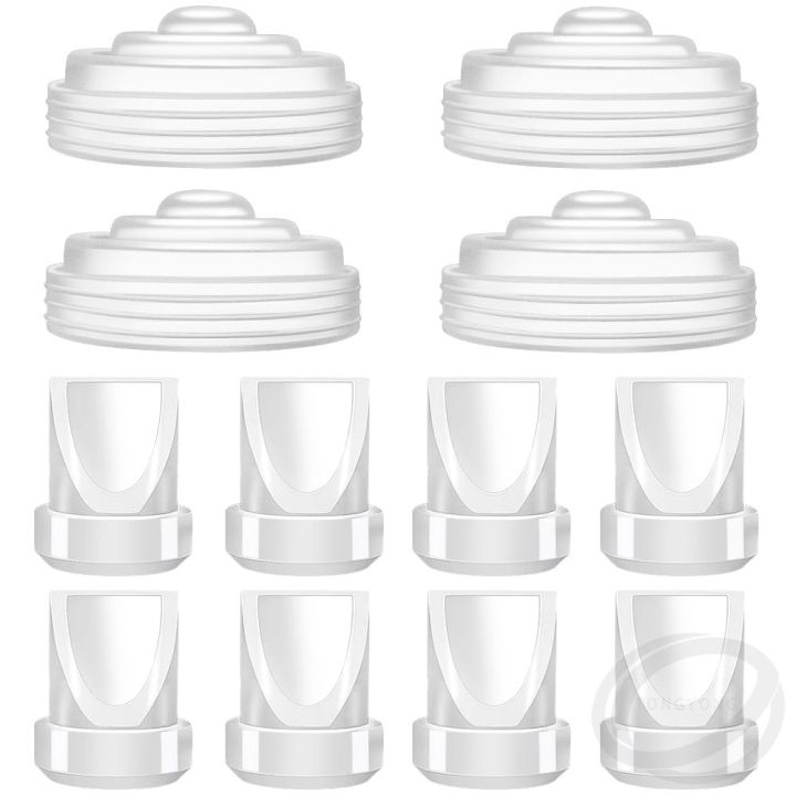 8Pcs Duckbill Valves 4Pcs Silicone Diaphragm Set Compatible with Momcozy M5 Electric Breast Pump Replacement for Pump Efficiency
