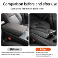 For Tesla Model Y Juniper 2025 Model 3 Highland Carbon Fiber ABS Case Center Console Arm Rest Lid Central Armrest Box Pad Cover.