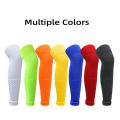 Adult Leg Warmers Elastic Soccer Shin Guard Calf Socks Over Knee Men Sports Compression Protection Long Sleeve Training Socks. 
