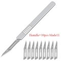 11# 23# Carbon Stell Scalpel Blades With Handle DIY Cutting PCB Phone LCD Screen Repair Tool Surgical Knife. 