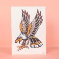 Bald Eagle Waterproof Temporary Tattoo for Arm and Leg, Long-Lasting, Realistic Fake Tattoo for Men and Women. 