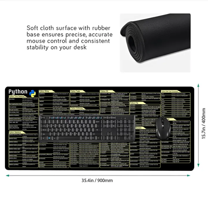 Python%20Shortcut%20Mouse%20Pad%20Coding%20Cheat%20Sheet%20Keyboard%20Desk%20Mat%20for%20Programmers%20Non-Slip%20Stitched%20Edge%20Large%20PC%20Gaming/Office%20Pad%20-%20Image%204
