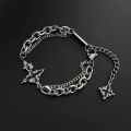 Fashion Dark Cross Bracelet for Men Stainless Steel Chain Jewelry, Hypoallergenic & Party Punk Bangles Accessories.