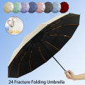 24 bone automatic folding umbrella Windproof sunshade Umbrella Men's and women's Luxury Business Umbrella Sunshade zwq. 