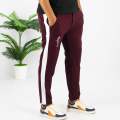 Hope71 Men’s Luxury Side Stripe Trouser | Premium Track Pant – Maroon. 