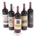 10Pcs/Lot 1/12 Dollhouse Miniature Mini Simulation Wine Bottle Accessories Decor Furniture Model Toys Children . 
