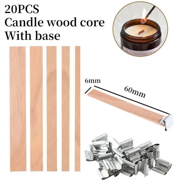 20pcs%20Wooden%20Candles%20Wick%20DIY%20Candle%20Making%20Kit%20Smokeless%20Candle%20Core%20with%20Clip%20Base%20Handmade%20Candle%20Wood%20Core%20Candlewick%20-%20Image%207