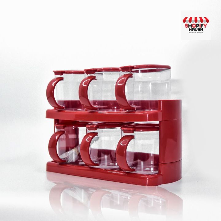 Spice%20Jars%20Masala%20Rack%20-%20Masala%20Box%20Set%206%20Pieces%20With%20Spoons%20-%20Premium%20Quality%20Masala%20Jars%20with%20Three%20Different%20Colors%20-%20Image%202