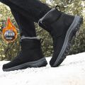 NeW Men Winter Snow Boots For Waterproof Leather Sneakers Super Warm Men's Boots Outdoor Male Hiking Boots Work Shoes Size 39-48.