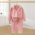 Children Cotton Underwear Set Boy Baby Clothe Girl Button Down Sleepwear Loungewear Spring Fall Kid Long Sleeve Pajama 2pcs Suit. 
