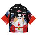Japanese Cat Samurai Haori Kimono Cardigan Men Women Ukiyo-e Style Anime Cosplay Kimono Open Front Streetwear Harajuku Coat. 
