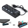 USB HUB - 4 Port USB 2.0 - With Switch ON/OFF Button - Allows Multiple Devices Connect. 