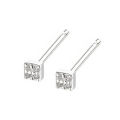 New Korean Small Stud Piercing Tragus Bone Earrings For Women Cartilage Square Imitation Zircon Ear Studs Girls Party. 