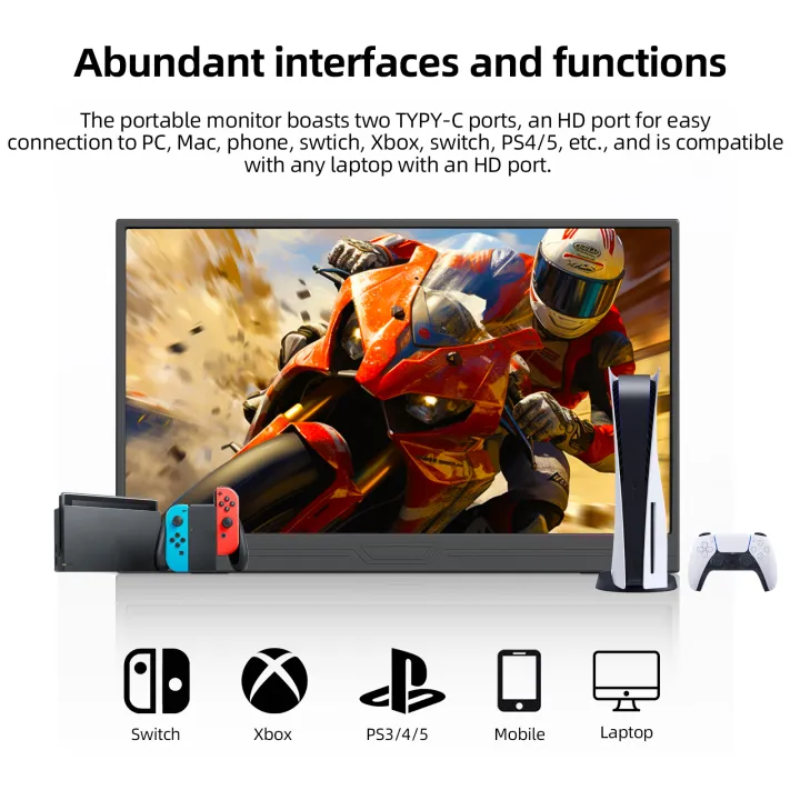 ZSUS%203840*2160%2013-inch%204K%20Portable%20Monitor%2060HZ%20For%20Laptop%20XBox%20PS4%20/%205%20Switch%20TV%20Box%20Cell%20Phone%20PC%20Extension%20Mobile%20-%20Image%206