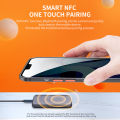 NFC Bluetooth 5.1 Transmitter Receiver Lavalier Style One Click Photo 3.5mm 2.5mm AUX/TF Card Stereo Wireless Audio Adapter.