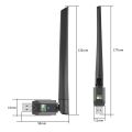 USB Free Drive 600M Wireless Card BT5.0 Bluetooth Adapter Desktop Computer Dual-Band WiFi Reception. 
