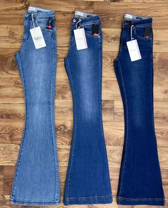 PACK OF 2 FLAPPER JEANS FOR LADIES - BELL BOTTOM - WIDE LEG JEANS