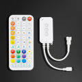 DC5-24V IR 44-Key Symphony RGBIC WIFI TUYA APP Full-Color Horse Racing Music LED SPI Controller For UCS1903 WS2812B Light Strip. 