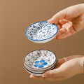6pcs Japanese Mini Ceramic Plate Barbecue Dipping Sashimi Sushi Soy Sauce Dishes Home Desktop Snack Fruit Dessert Plates.