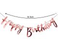 Hemito Pink& Chrome Balloons with Banner Arc,Glue Dot Baby Birthday Decoration Combo. 