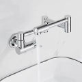 Solid Brass Wall Mounted Pot Filler Sink Single Cold Water  Faucet Tap Folding Swivel Tap. 