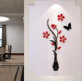 Flower pots wooden wall art, home decor wooden flower art, laser cut wooden flower art. living and drawing room wooden flower wall art. 