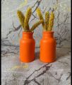 Home decorative vase combo set mini bottle neck vase and a round tray concrete made(vase 10*5.5 cm).